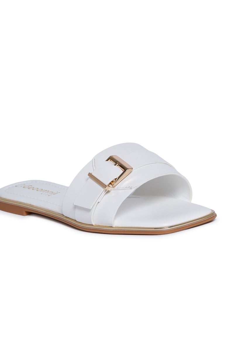 Geoomnii Flat Sandals for Women – Comfortable Slip-On Casual Summer Sandals for Daily Wear, Walking & Travel - Image 4